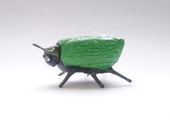 Green Beetle Sculpture - Insect Sculpture, Insect Art, Insect Design, Beetle Decor, Beetle Art, Beetle Figurine, Collectible Art, Home Decor