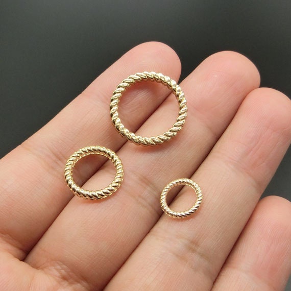 10pcs Ring Connectors Links Charms Pendant Gold by lovefinding