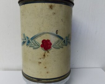 1930s Era Wall Mount Metal Coffee Dispenser with Floral Design # 13942