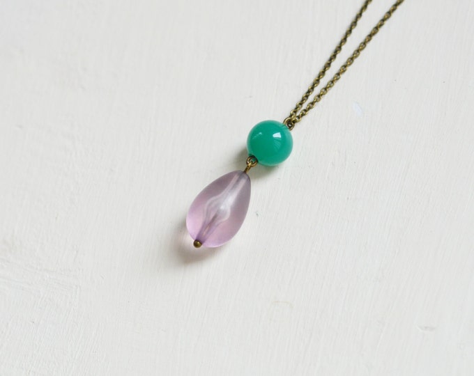 SALE! Cute and charming pendant // Romantic Collection // Fashion, Style, Beauty // Soft, Pastel, Cute // Purple, Green