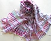 Silk shawl-Handwoven-Hand dyed-Batik silk shawl-Natural silk-Thai silk-Handmade accessories-Silk accessories-Bridesmaid gift-Gift for her