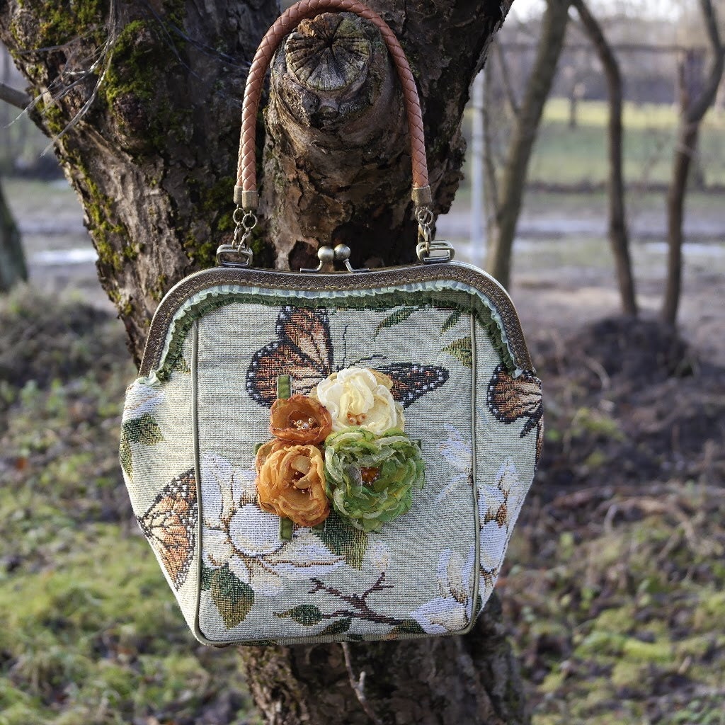 vintage tapestry bag tapestry handbag tapestry purse carpet