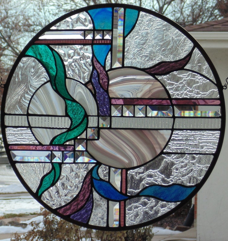 Stained Glass Window Hanging by StevesArtGlass on Etsy