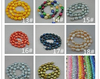 Freshwater Pearl Baroque pearls Potato Loose Beads 8.0-9.5mm 36pcs Full Strand Item---Z0013-0020