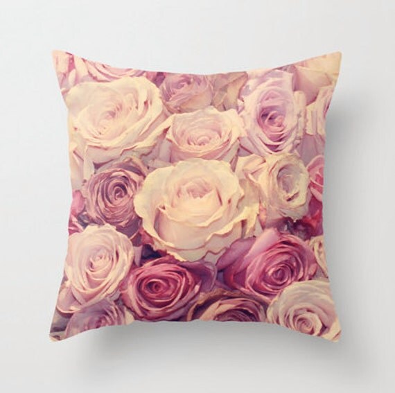 Rose Decorative Throw Pillow Cover Pink Paris by mallorylynndecor