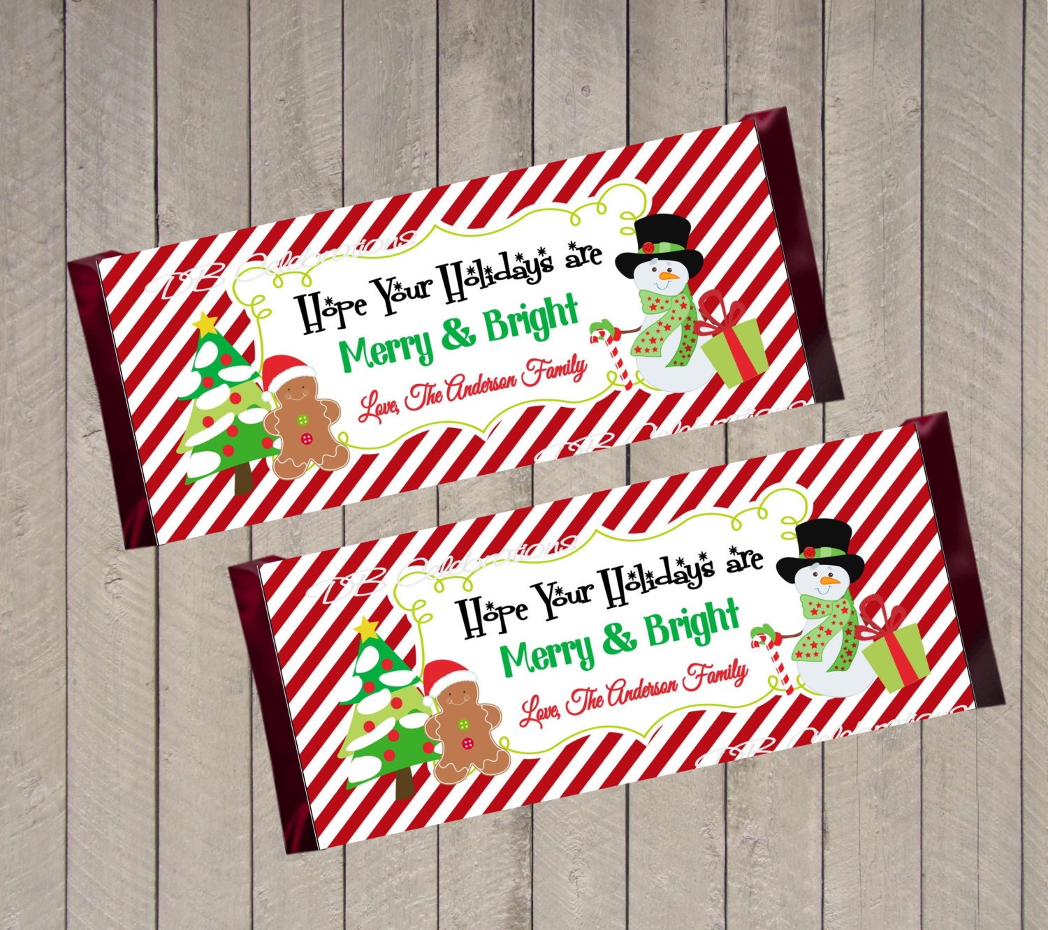 Christmas Candy Bar Wrappers To Print : The Trendy Chick ...