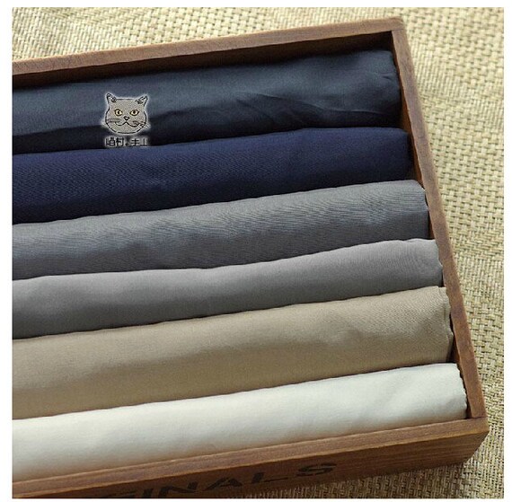 100 Raw Silk Fabric by the Yard Blue Black White by fabricshomes