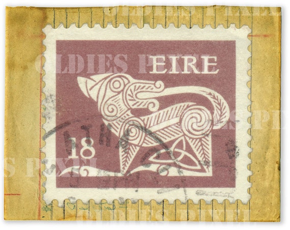 Vintage Eire Stamps Postage Stamps Instant Download PNG for