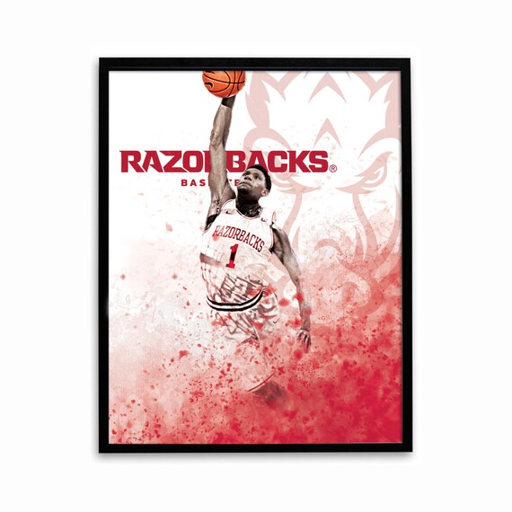 Arkansas Razorbacks Basketball Poster Hoops