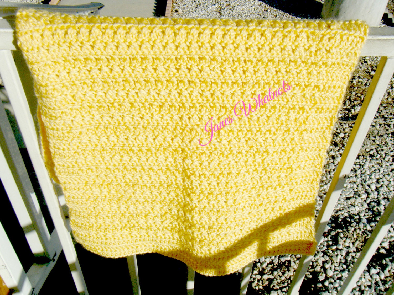 Baby Blanket Yellow Small Blanket Crochet Blanket Yellow