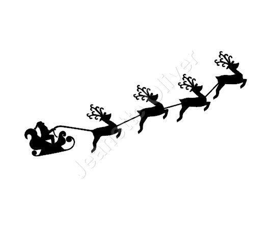 Download Santa's Sleigh SVG Digital Cutting File