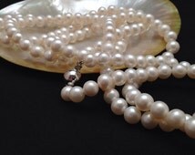 Popular items for long pearl necklace on Etsy