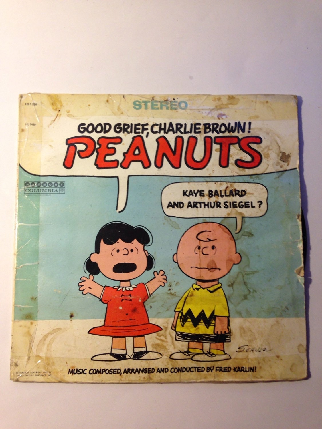 Peanuts Good Grief Charlie Brown LP Vinyl by VintageBusBoutique