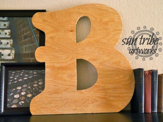 Wooden Letter B 24 Inch Raw Unpainted DIY Large Big Wooden