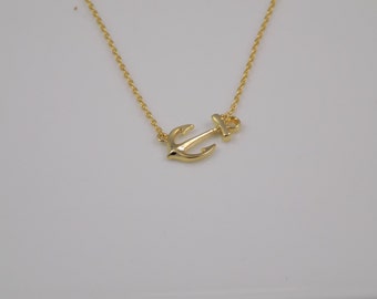 Anchor Necklace-Delta Gamma & Alpha Sigma Tau Gold Plated