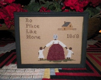 One Nation primitive cross stitch pdf pattern by JoyceReedfolkart