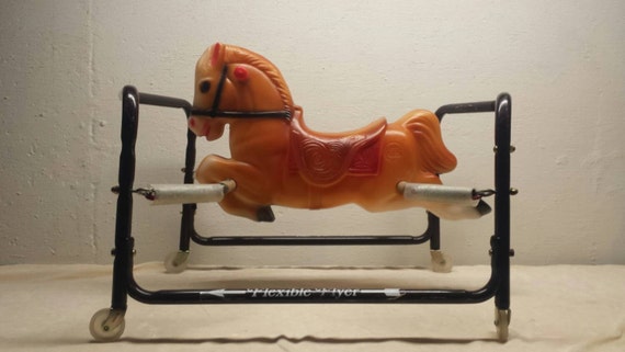 plastic bouncing horse