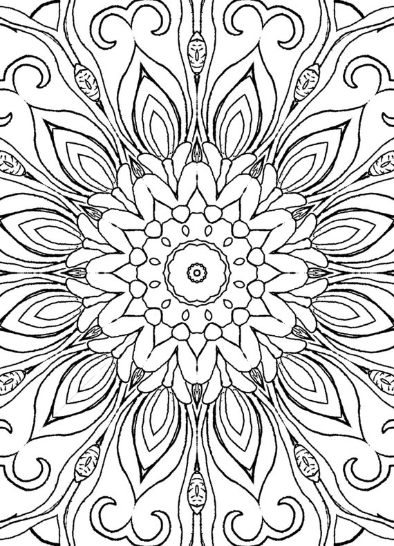 25 Coloring Pages including Mandalas Geometric Designs Rug