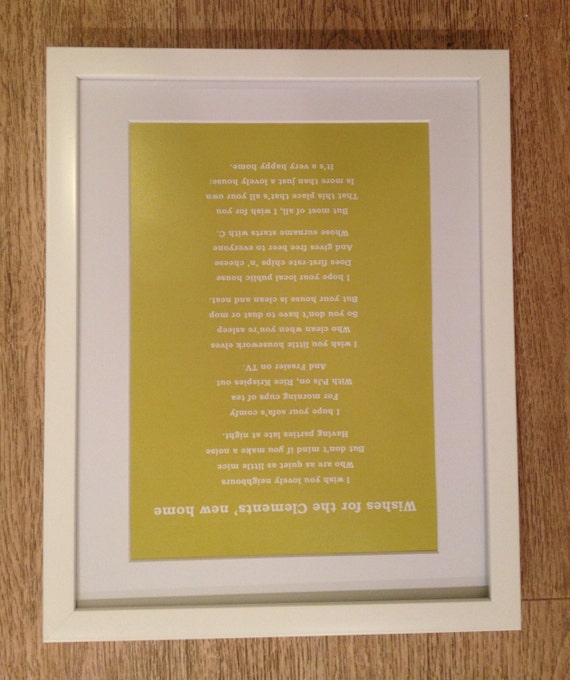 Personalised framed poem 25 lines thoughtful Father's