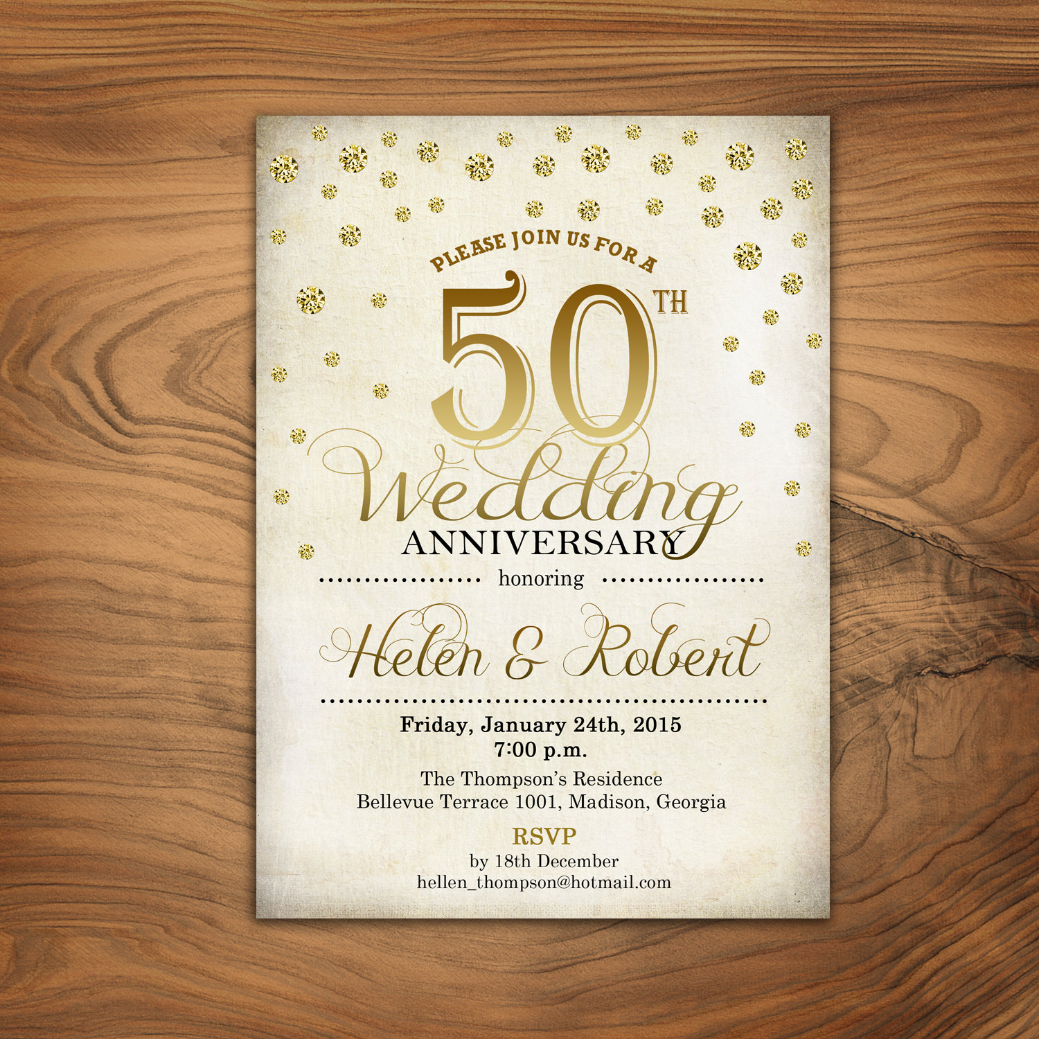 50th-wedding-anniversary-invitation-gold-white-retro