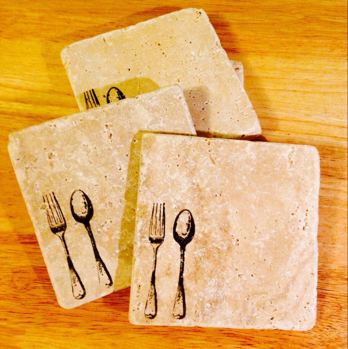 Kitchen Coasters Stamped Coasters Stone Tile Coasters