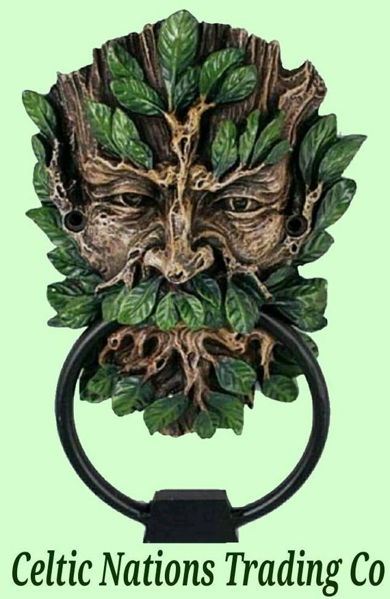 Large Celtic Mythological Greenman Door Knocker Folklore Piece