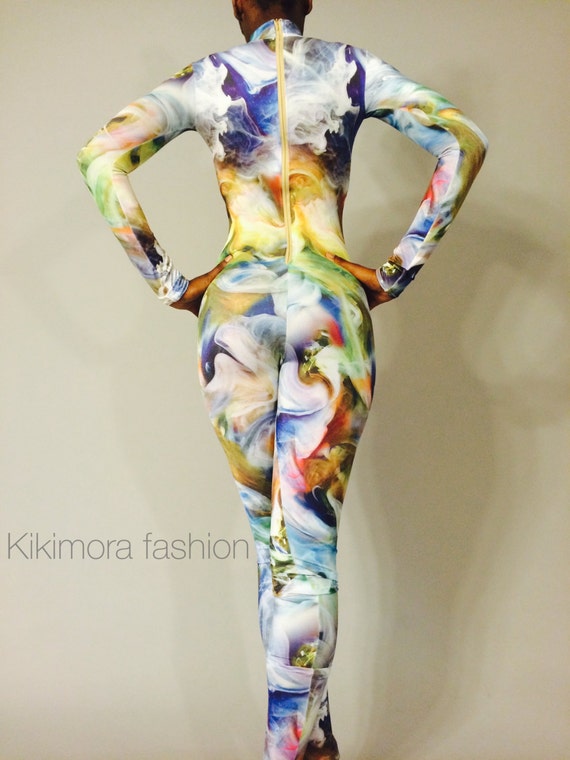 CatsuitUnitard. bodysuit. Body paint lycra by KikimoraFashion