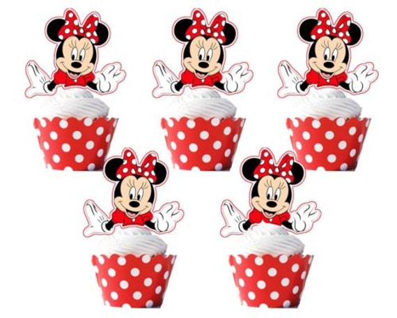 Printable Minnie Mouse Cupcake Pack Minnie Mouse by ChrisCakeArt