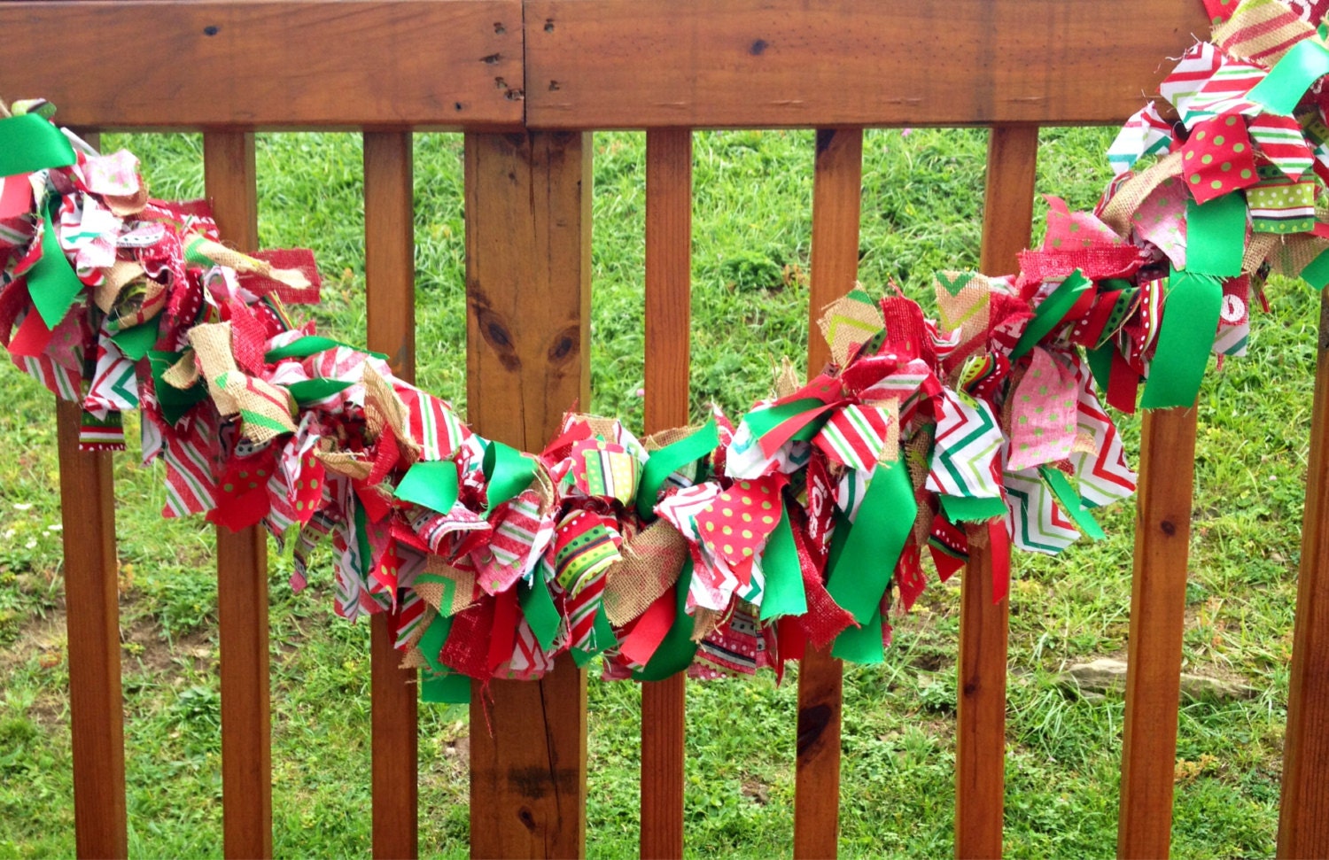 Christmas fabric garland