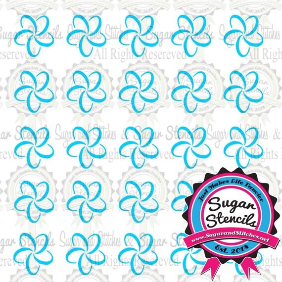 Plumeria Stencil by SugarStencils on Etsy