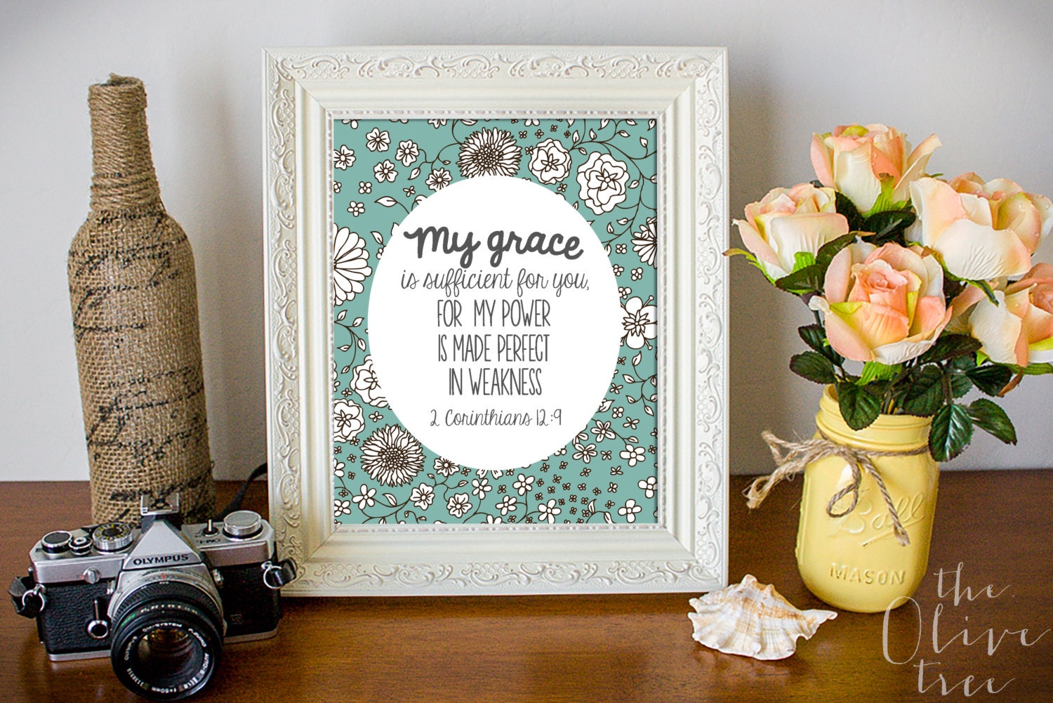 Bible Verse print printable Nursery wall art decor INSTANT