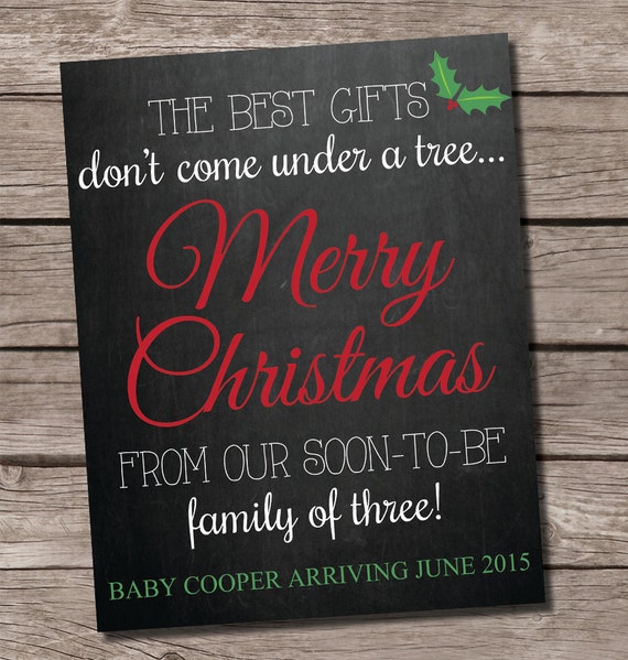 Christmas pregnancy announcement chalkboard chalkboard