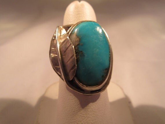Native American Sterling Silver  Turquoise Ring