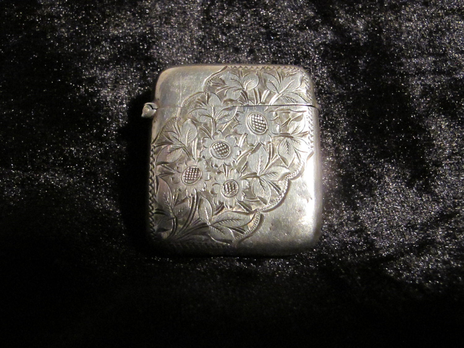 Antique Victorian Sterling Silver Vesta Case . steampunk buy now online