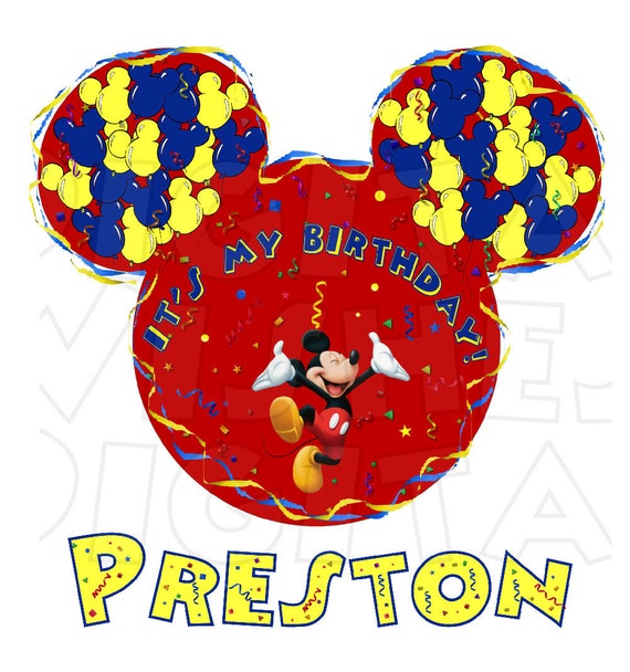 mickey mouse with balloons clipart - photo #32
