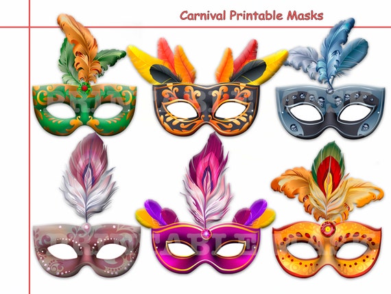 Unique Carnival Printable Masks Collection masquerade party