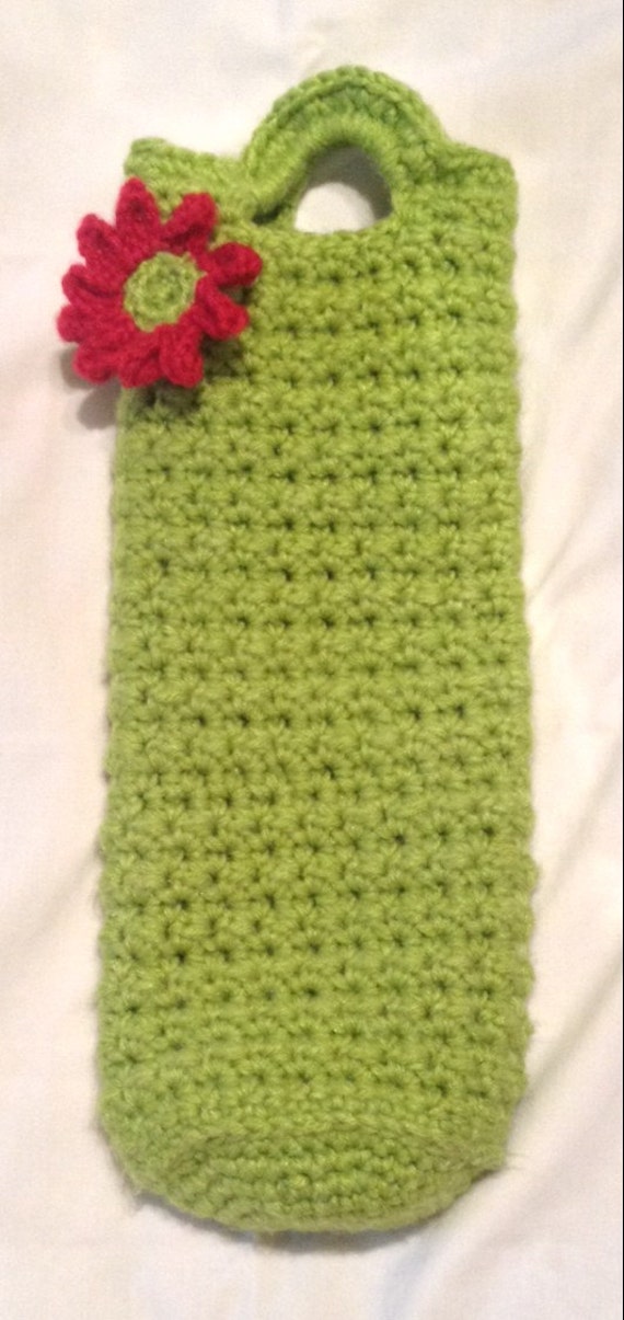 Items similar to Crochet wine bottle tote on Etsy