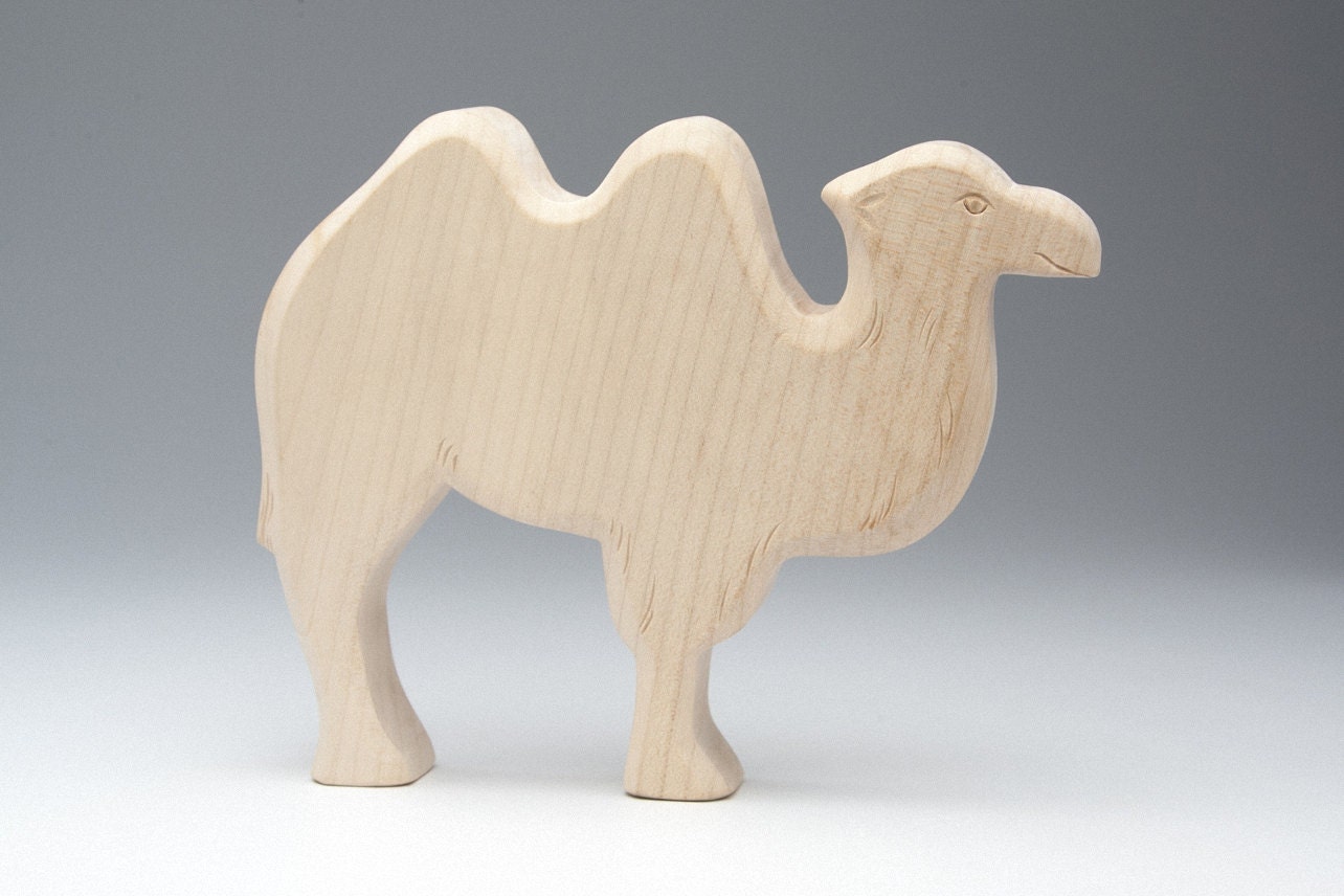 Waldorf Camel Wooden Toy Animals Zoo Wood Camel Figurine