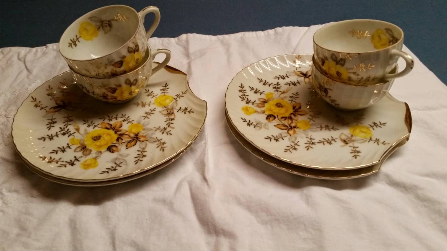 Vintage Metasco Fine China Snack Sets Haute Juice