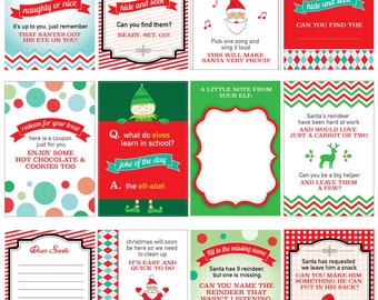 Elf on the Shelf miniature cards to display with your elf everyday! 24 ...