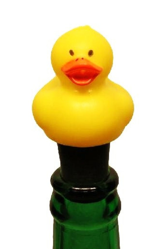 Wine Stopper Rubber Duck Wine Bottle Stopper Handmade and