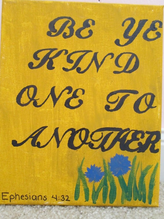 Bible Verse Acrylic Painting on Canvas by WhammyMammy on Etsy