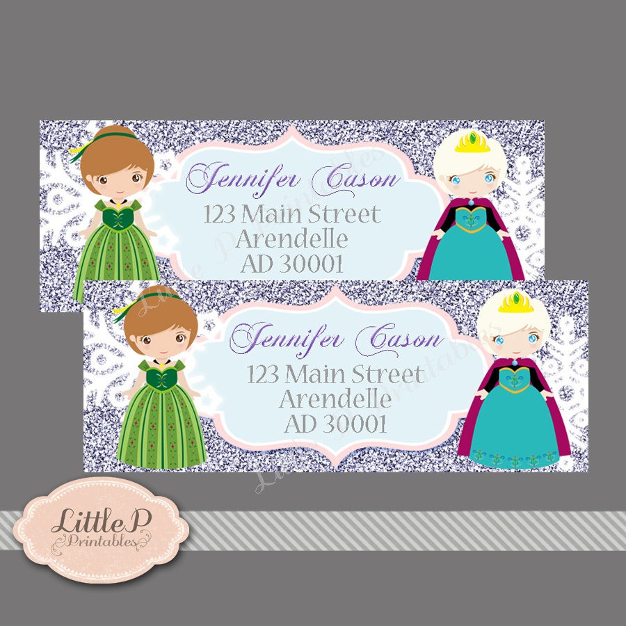 Frozen Address Label 1 x 25/8 Anna Address
