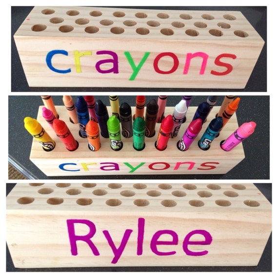 Download Personalized Wooden Crayon Holder