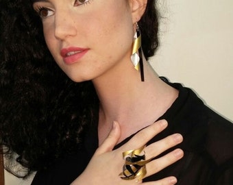 stunning aluminum earrings made from recycled Nespresso capsules