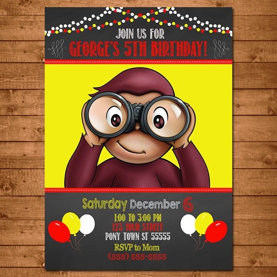 Curious George Invitations 6