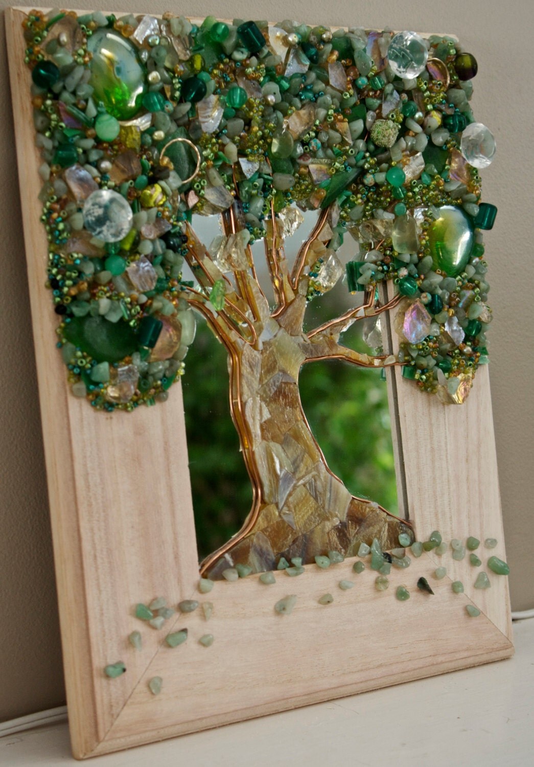 Tree of Life Mixed Media Assemblage Mosaic Art