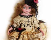 Art doll OOAK - Romantic handmade interior doll 4.7 inch - doll Nicole Art doll OOAK - Romantic handmade interior doll 4.7 inch - doll Nicole