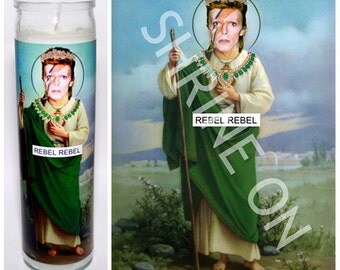 David Bowie Ziggy Stardust Celebrity Prayer Candle