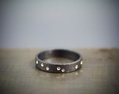 Oxidized Silver Constellation Ring, Mens Unique Ring, Minimalist Jewelry